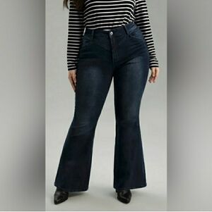Bloomchic Dark Wash Flare Leg Denim Jeans Size 24 NWT